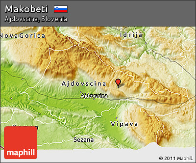 Physical 3D Map of Makobeti