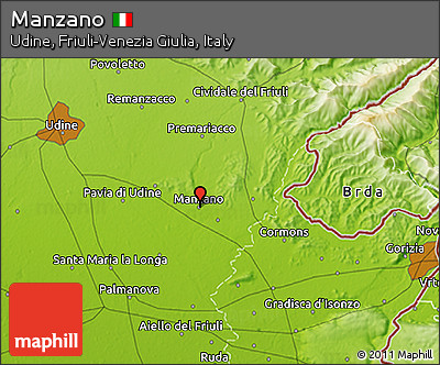 Physical 3D Map of Manzano