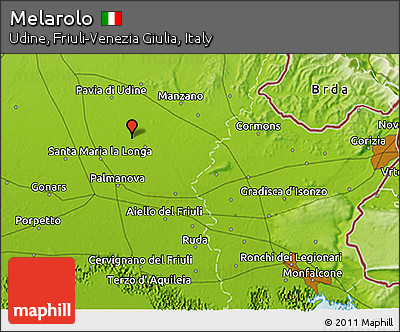 Physical 3D Map of Melarolo