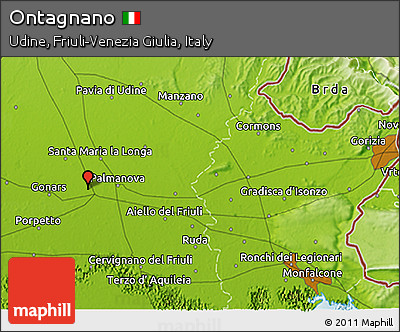 Physical 3D Map of Ontagnano