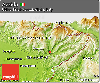 Physical 3D Map of Azzida