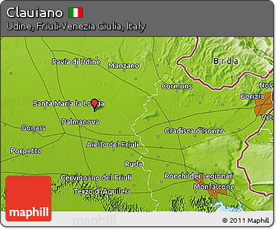 Physical 3D Map of Clauiano