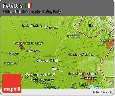 Physical 3D Map of Feléttis