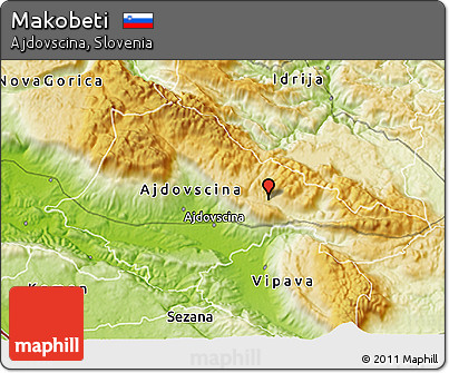 Physical 3D Map of Makobeti