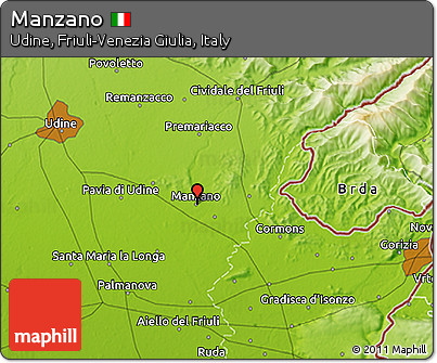 Physical 3D Map of Manzano