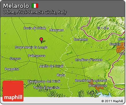 Physical 3D Map of Melarolo