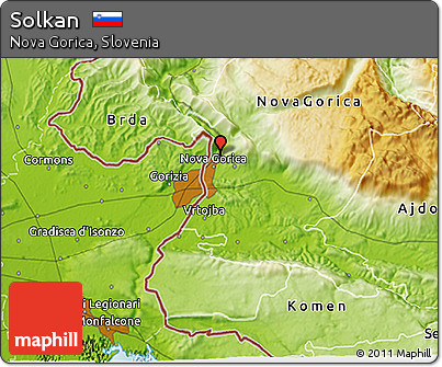 Physical 3D Map of Solkan