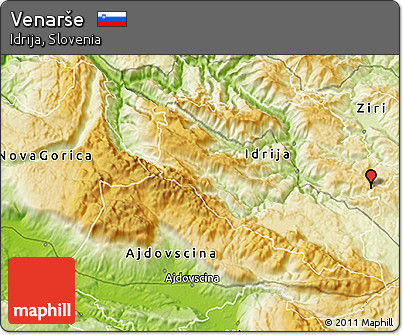 Physical 3D Map of Venarše