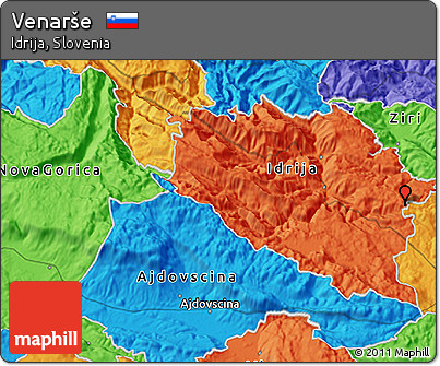 Political 3D Map of Venarše