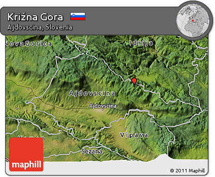 Satellite 3D Map of Križna Gora