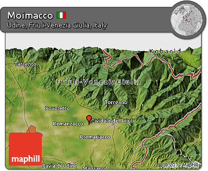 Satellite 3D Map of Moimacco