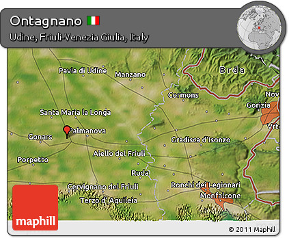Satellite 3D Map of Ontagnano