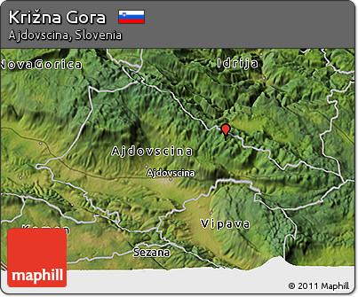 Satellite 3D Map of Križna Gora