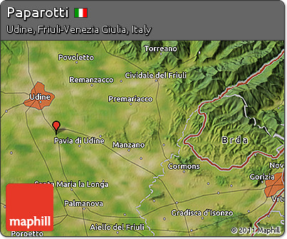 Satellite 3D Map of Paparotti