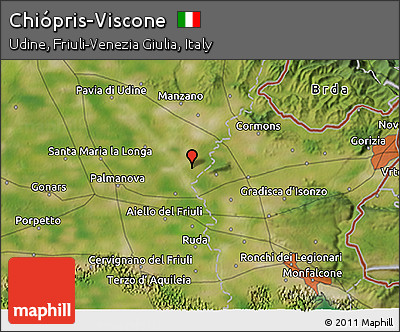 Satellite 3D Map of Chiópris-Viscone