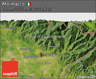 Satellite 3D Map of Moimacco