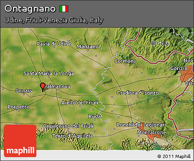 Satellite 3D Map of Ontagnano