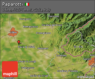 Satellite 3D Map of Paparotti