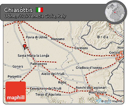 Shaded Relief 3D Map of Chiasóttis
