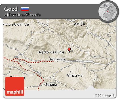 Shaded Relief 3D Map of Gozd