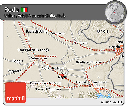 Shaded Relief 3D Map of Ruda