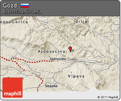Shaded Relief 3D Map of Gozd