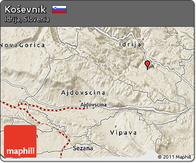 Shaded Relief 3D Map of Koševnik