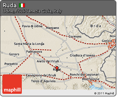 Shaded Relief 3D Map of Ruda