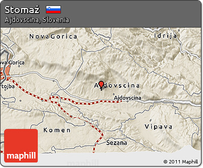 Shaded Relief 3D Map of Stomaž