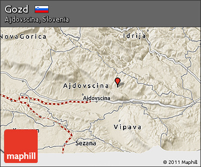 Shaded Relief 3D Map of Gozd