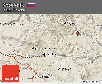 Shaded Relief 3D Map of Koševnik