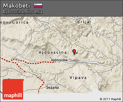 Shaded Relief 3D Map of Makobeti