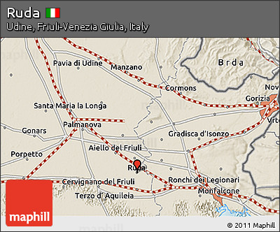 Shaded Relief 3D Map of Ruda