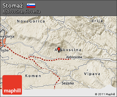 Shaded Relief 3D Map of Stomaž