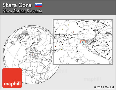 Blank Location Map of Stara Gora
