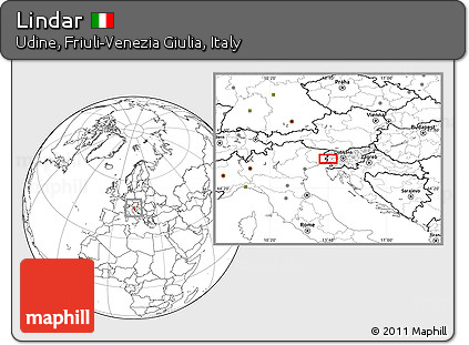 Blank Location Map of Lindar