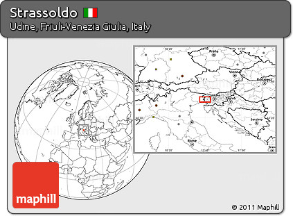 Blank Location Map of Strassoldo