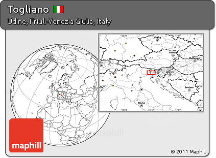 Blank Location Map of Togliano