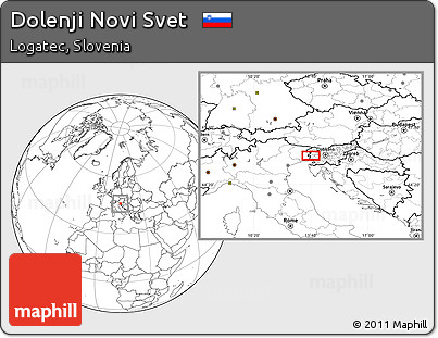 Blank Location Map of Dolenji Novi Svet