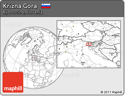 Blank Location Map of Križna Gora