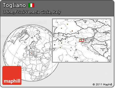 Blank Location Map of Togliano