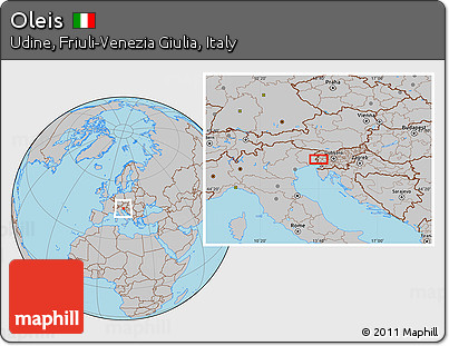 Gray Location Map of Oleis