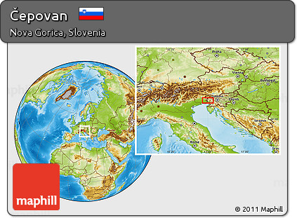 Physical Location Map of Čepovan