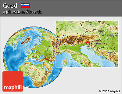 Physical Location Map of Gozd