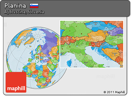 Political Location Map of Planina