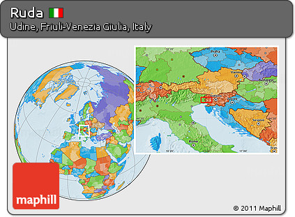 Political Location Map of Ruda