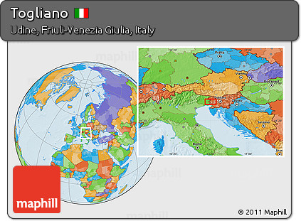 Political Location Map of Togliano