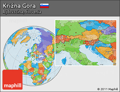 Political Location Map of Križna Gora