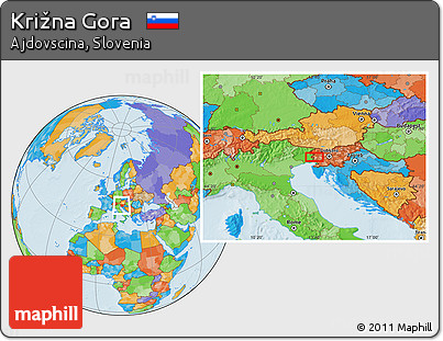 Political Location Map of Križna Gora