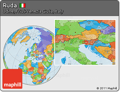 Political Location Map of Ruda